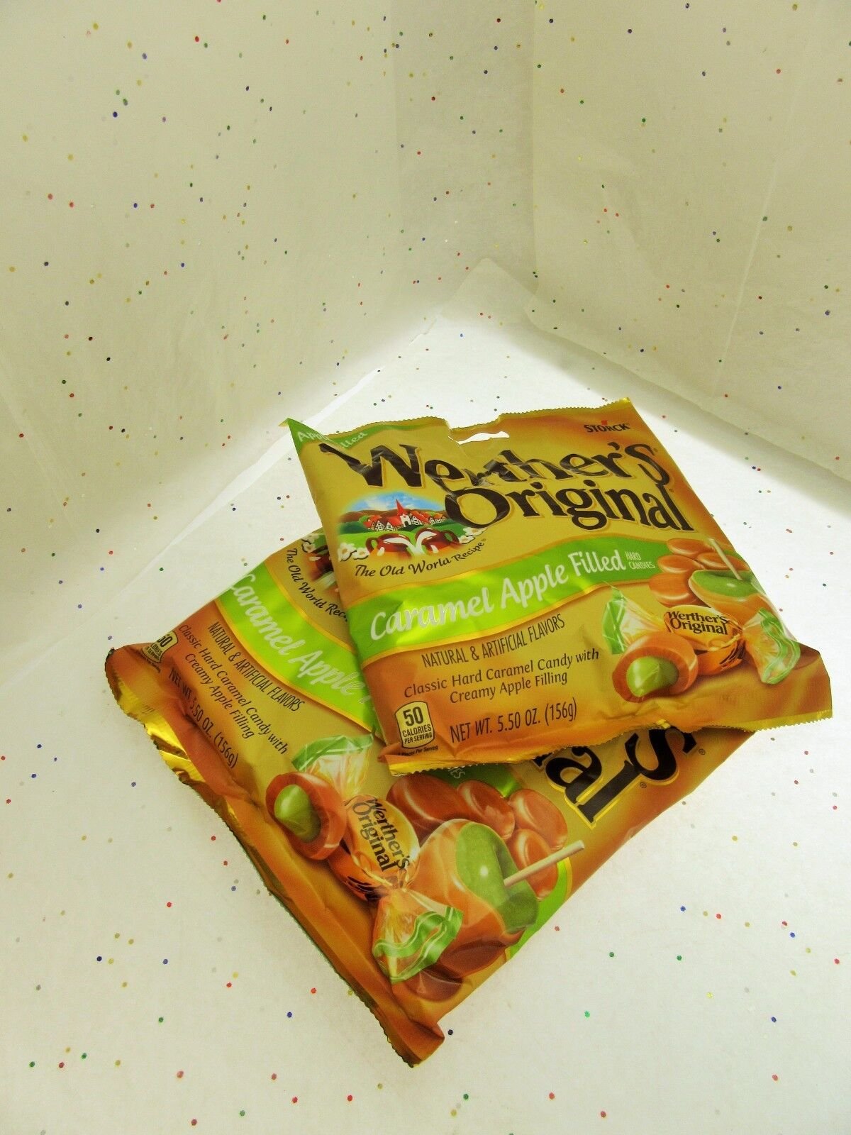 Werther's Original Caramel Apple Filled 5.5oz Bags Werthers Candies ~ Lot of 2