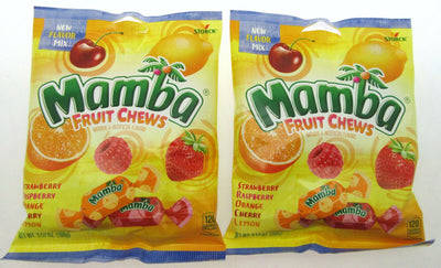 Mamba ~ Fruit Chews ~ American Candy ~ 3.52oz Bag ~ Lot of 2