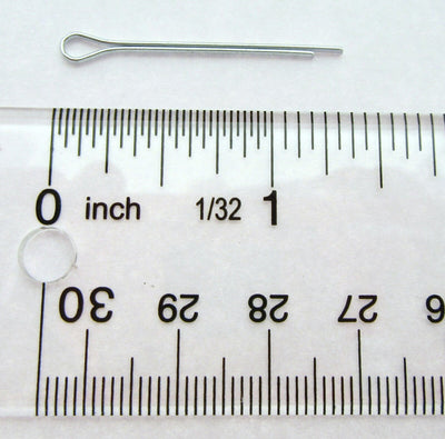 Cotter Split Pin ~ 1/16 inch x 1 inch ~ Extra Long ~ Zinc Plated ~ 4 Pack