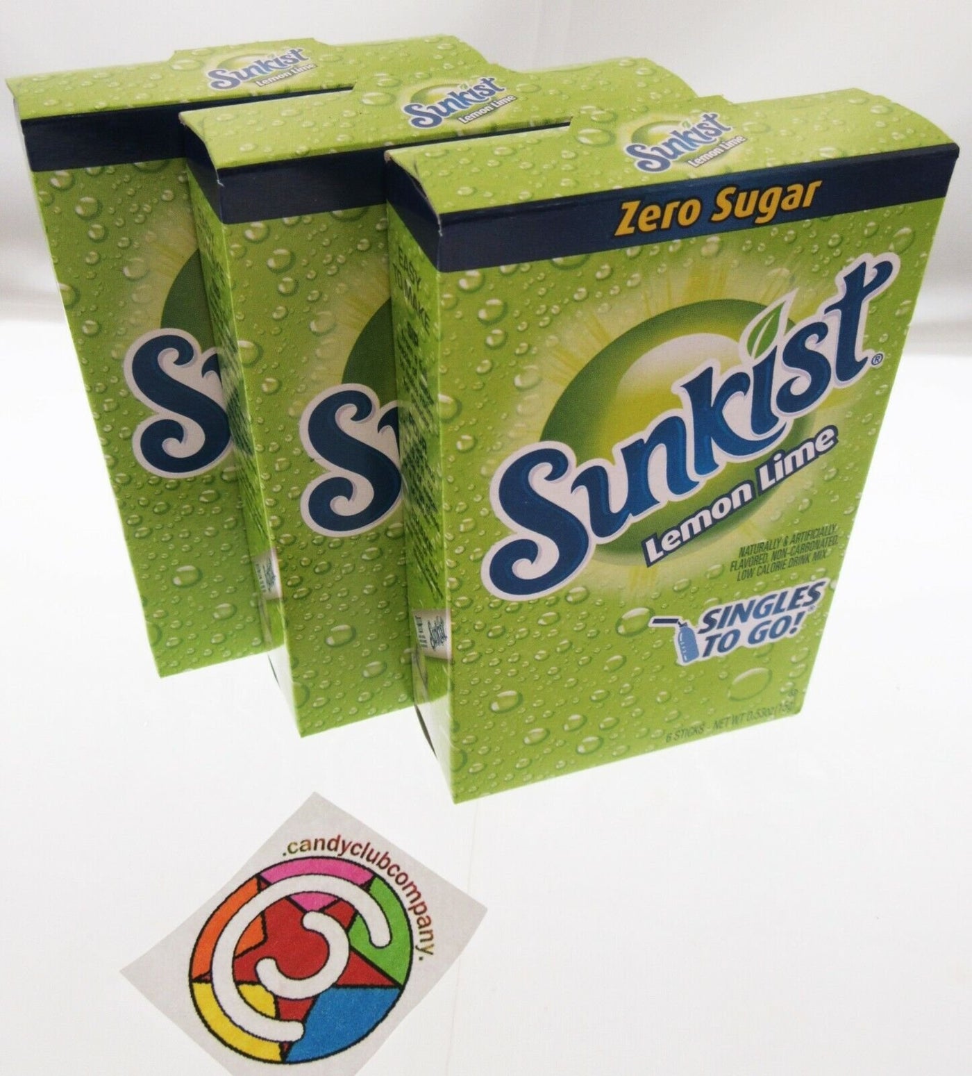 Sunkist Lemon Lime ~ Packets ~ Zero Sugar Free ~ Drink Mix ~ 3 Boxes