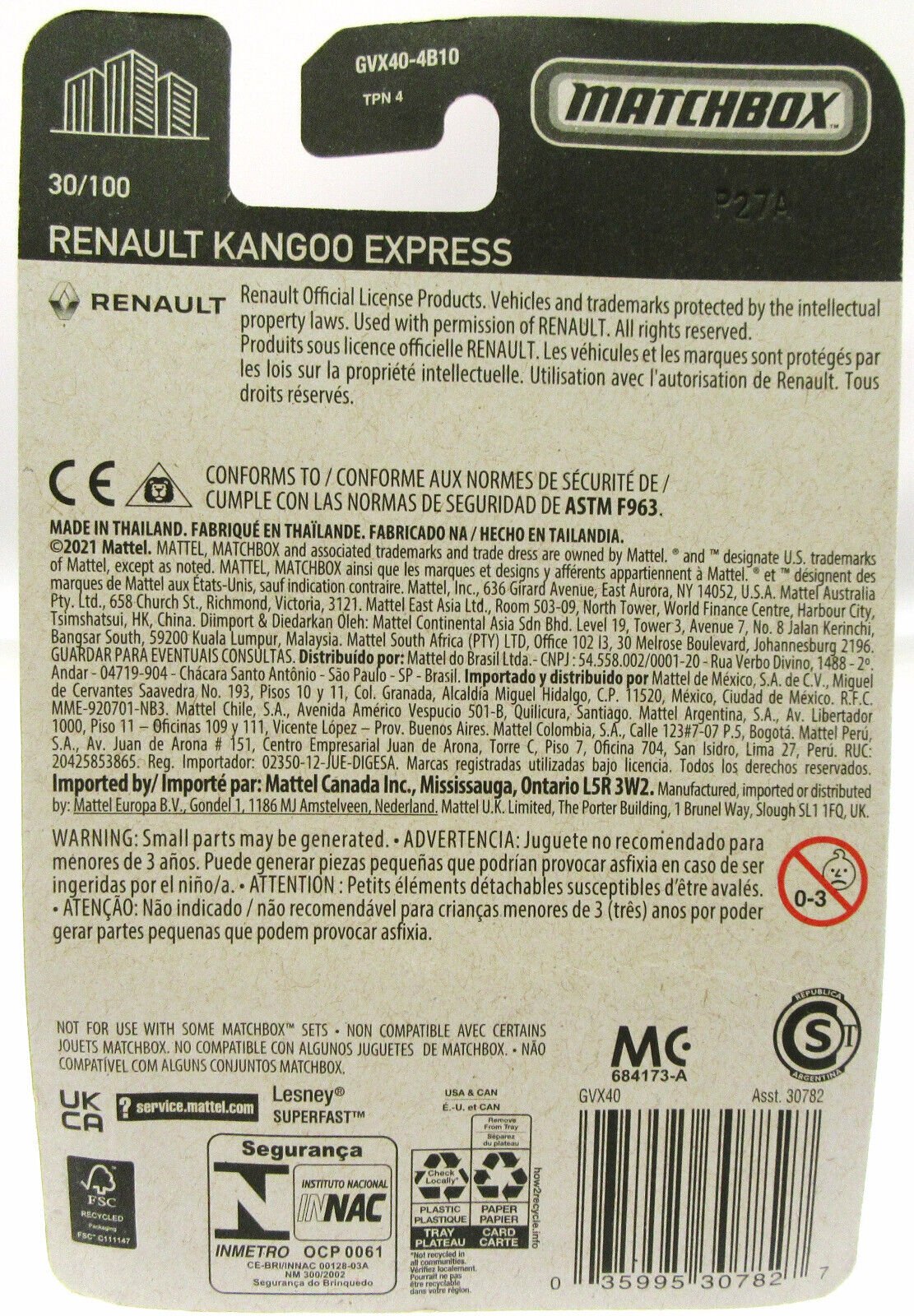 Renault Kangoo Express ~ Locksmith ~ Gold ~ 1:64 Scale ~ Matchbox