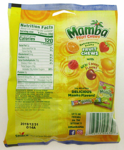 Mamba ~ Fruit Chews ~ American Candy ~ 3.52oz Bag ~ Lot of 2