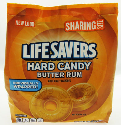 Lifesavers ~ Butter Rum ~ Individually wrapped Hard candy ~ 14.5oz Bag