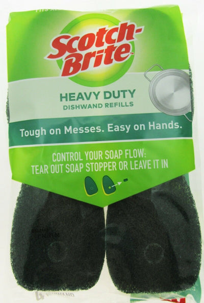 Scotch-Brite Heavy Duty 4 Scrubber Refills Dishes Kitchen Non Scour No Holes