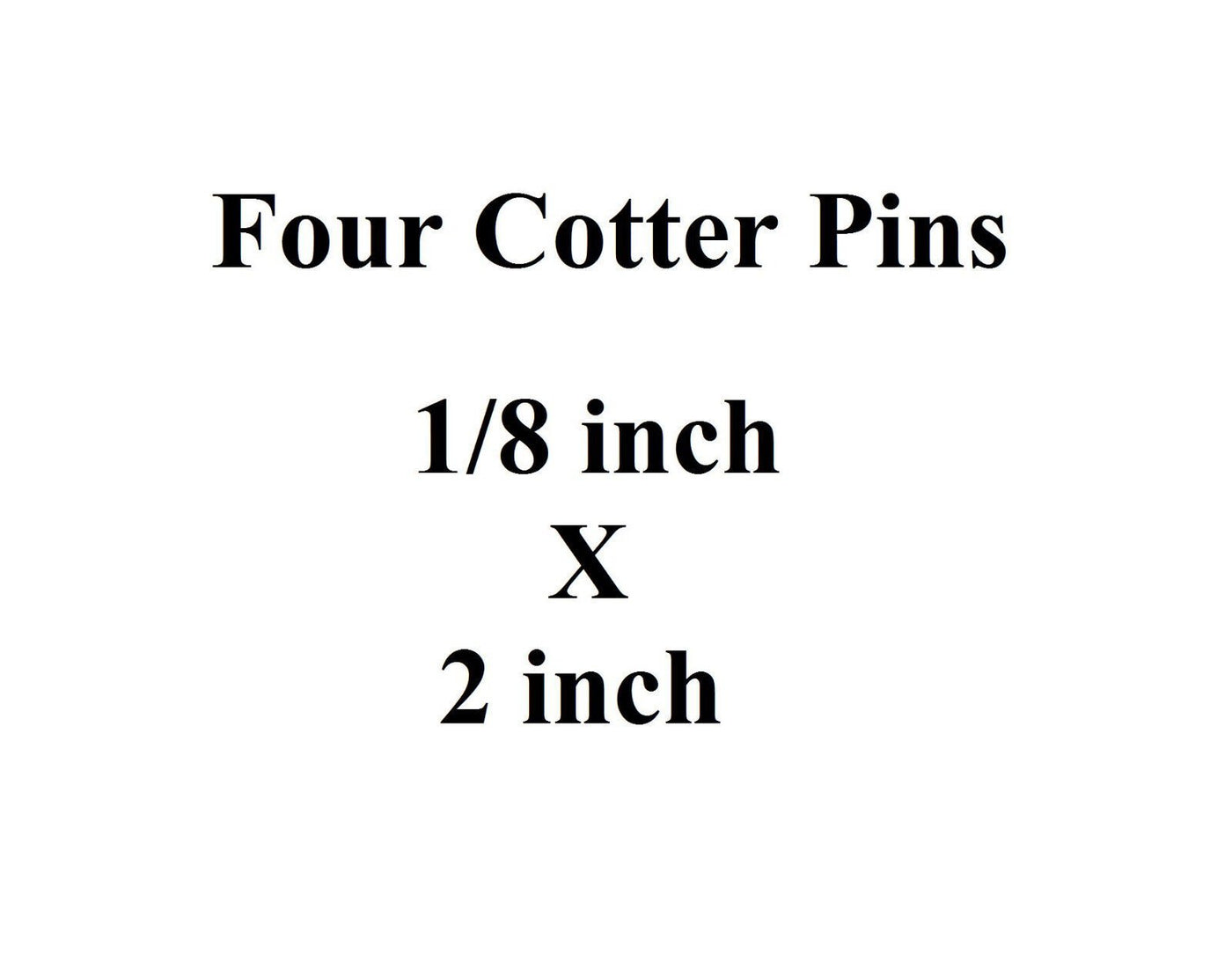 Cotter Split Pin ~ 1/8 inch x 2 inch ~ Extra Long ~ Zinc Plated ~ 4 Pack