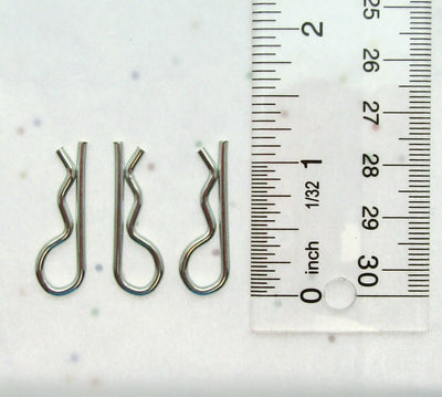 Hitch Pin Clip ~ 3/32 inch Diameter X 1 3/16" length ~ Zinc Plated Spring Steel