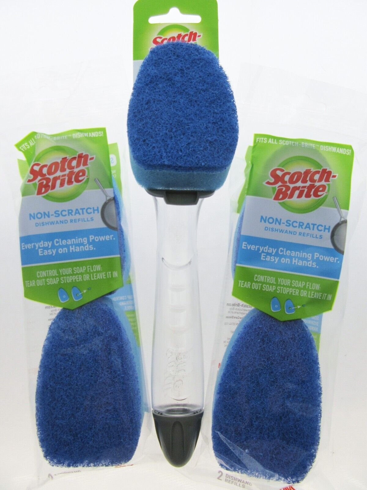 Scotch-Brite Dishwand Soap Dispenser Non Scratch Scrubber Refill Kitchen Scour1