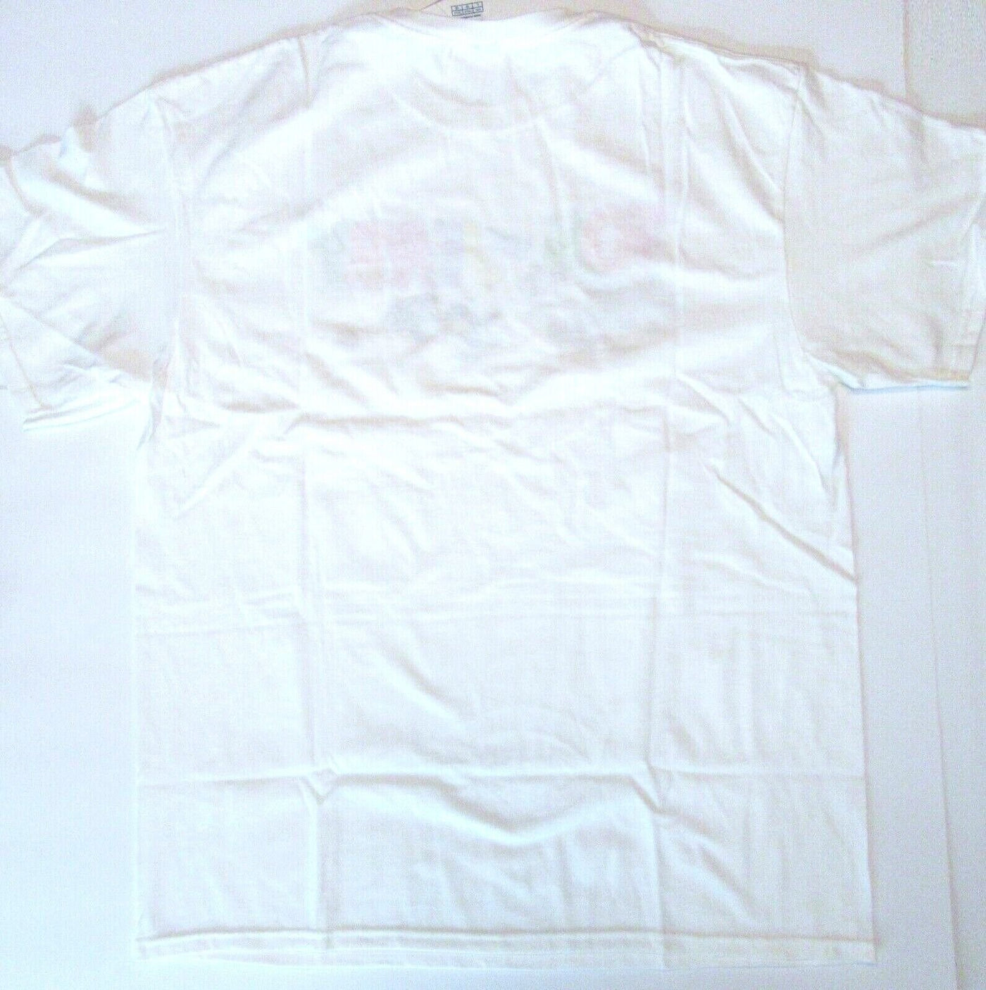 Tom and Jerry White T-Shirt ~ Large ~ cat & mouse Cartoon w/ bull dog Spike