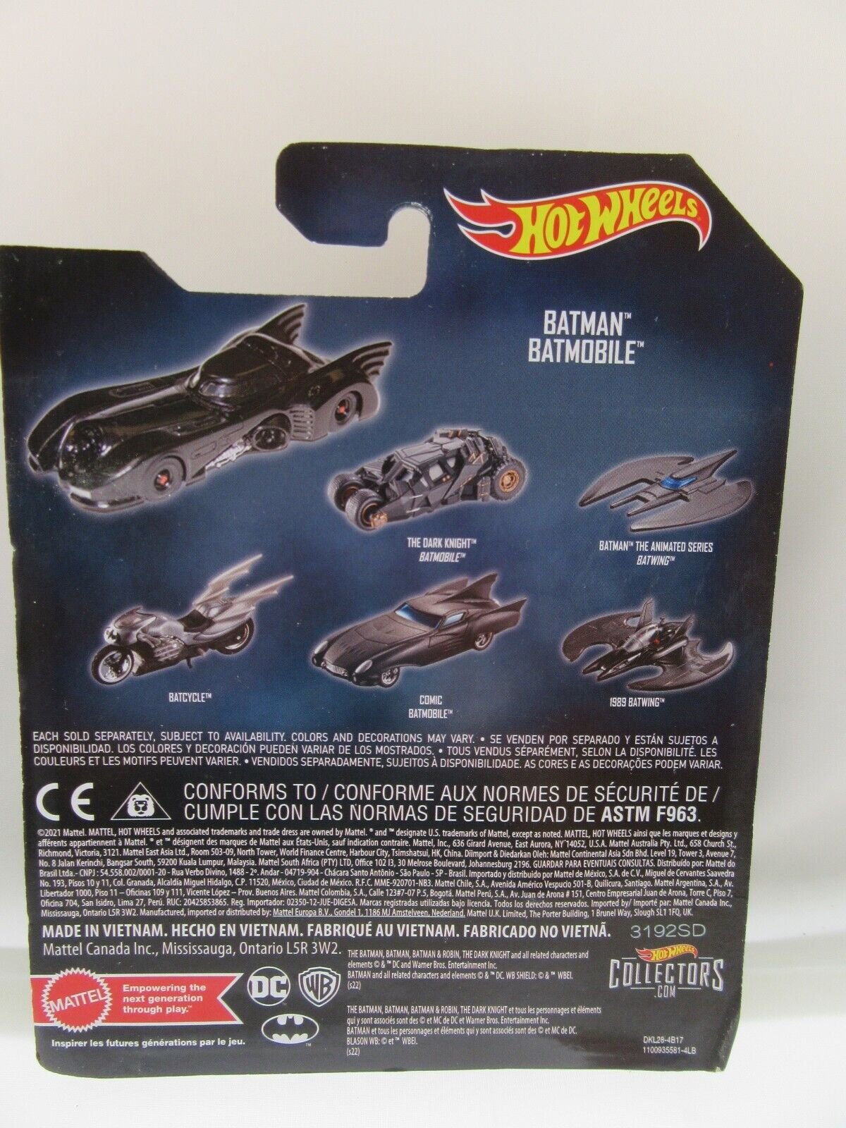 Batman Batmobile (1989) ~ Diecast ~ Batman ~ Hot Wheels