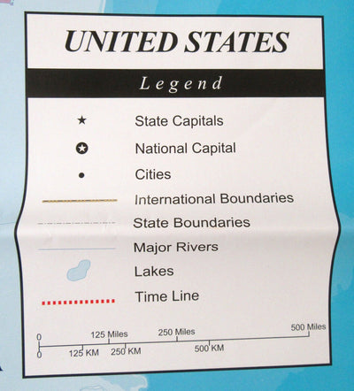 Poster Size Wall Map ~ United States of America 39.4" X 27.5" ~ Teaching Tree