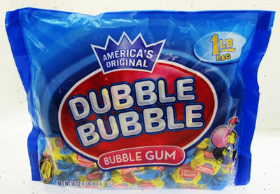 Dubble Bubble Original 16oz Double Bubble Gum Chewing ~ one pound bag