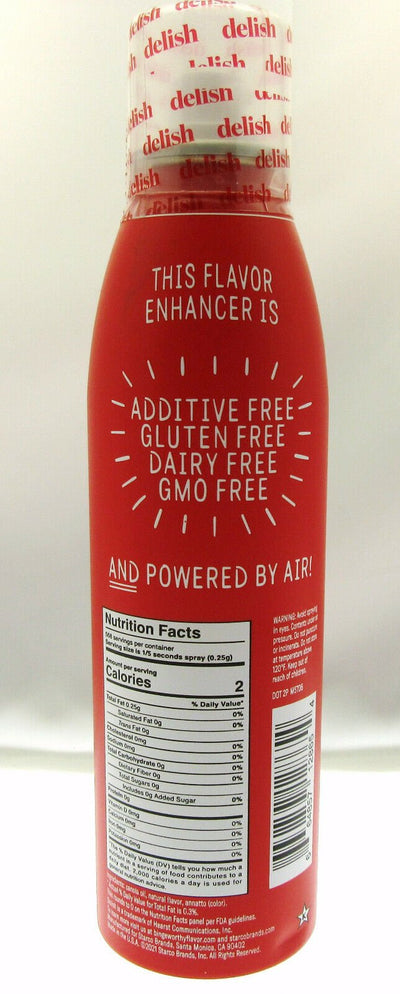 Delish ~  Popcorn Seasoning Spray ~ Butter Flavor ~ 2 Calories ~ 5oz bottle