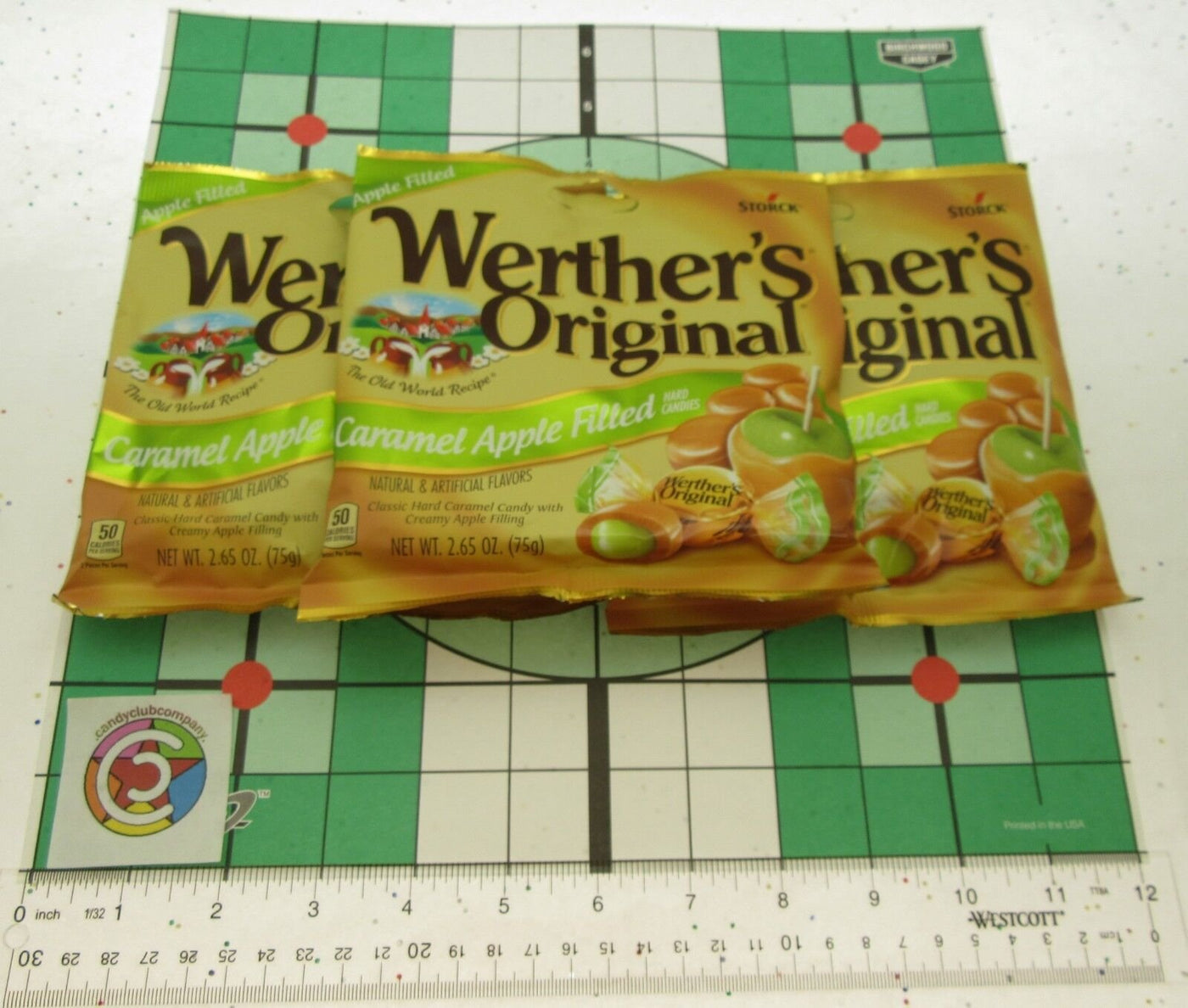 Werther's Original Caramel Apple Filled 2.65oz Bags Werthers Candies ~ Lot of 3