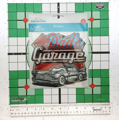 Dad's Garage Car Wall Sticker ~ 7 x 7 inch ~ Peel and Stick ~ Decor