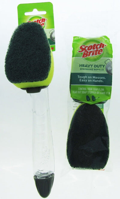Scotch-Brite Dishwand Soap Despensing Heavy Duty Scrubber Refills Kitchen Scoury