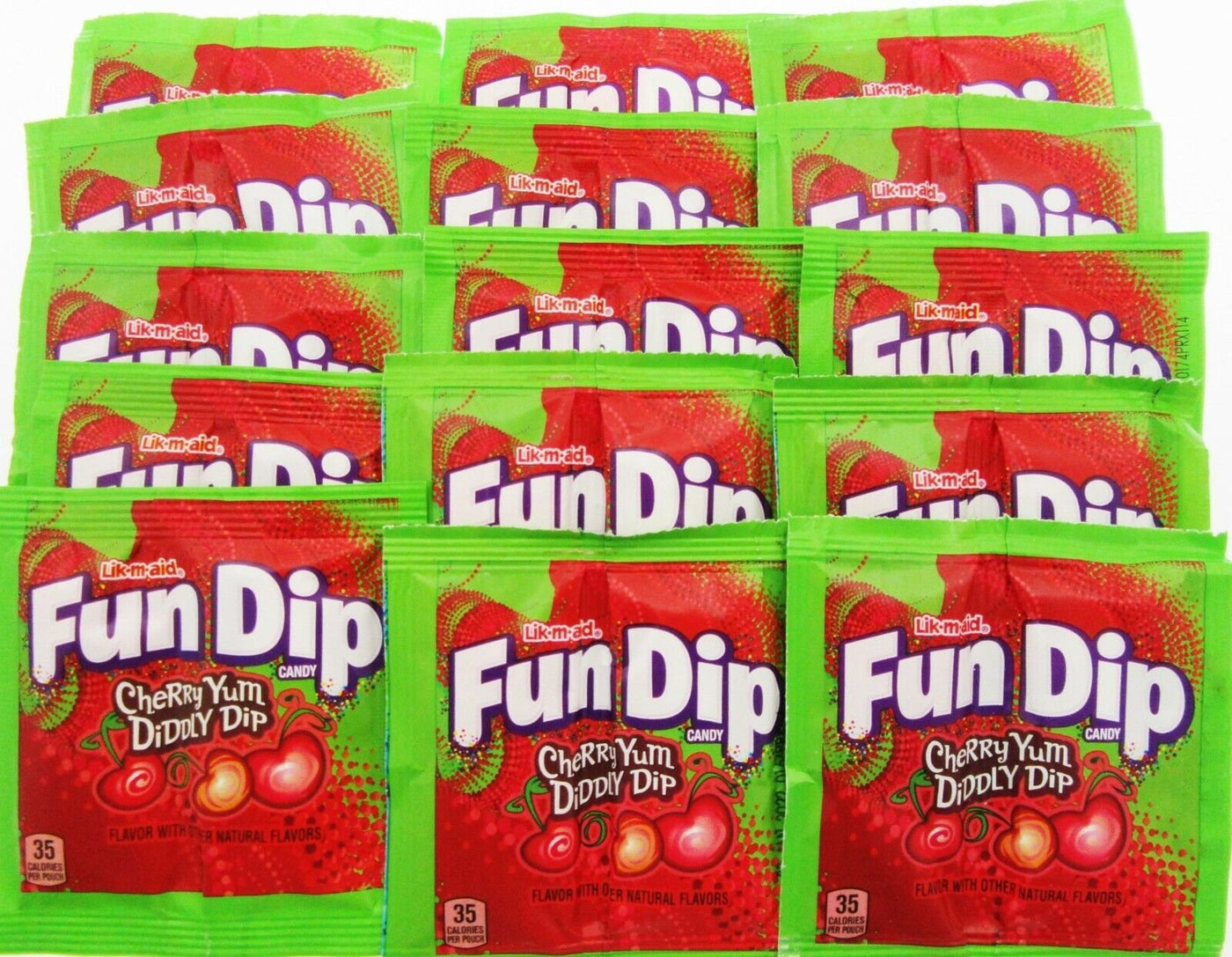 Fun Dip ~ Cherry Yum Diddly Dip ~ 15 Pouches of Candy