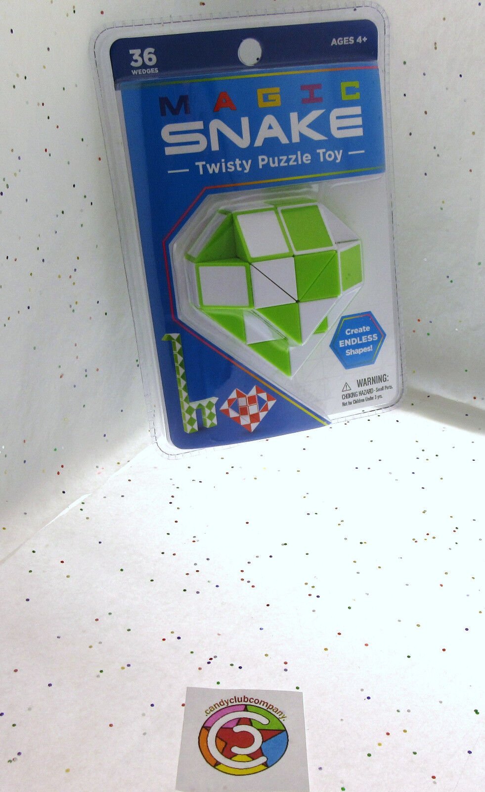 Magic Snake Green Twisty Puzzle Nostalgic Toy Create Endless Shapes