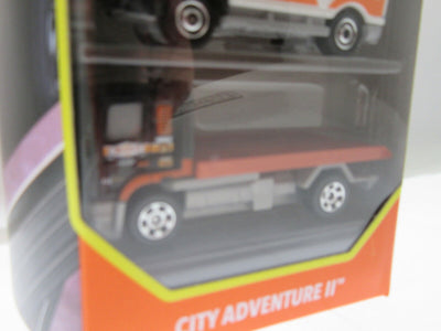 Matchbox MBX City Adventure II ~ w/ Helicopter ~ Die Cast ~ 5 Vehicles