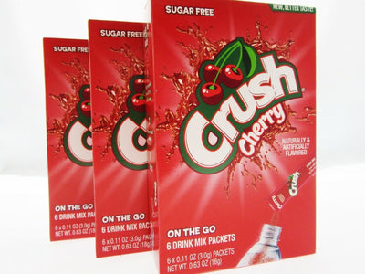 Cherry Crush ~ Packets ~ Sugar Free ~ Drink Mix ~ Lot of 3