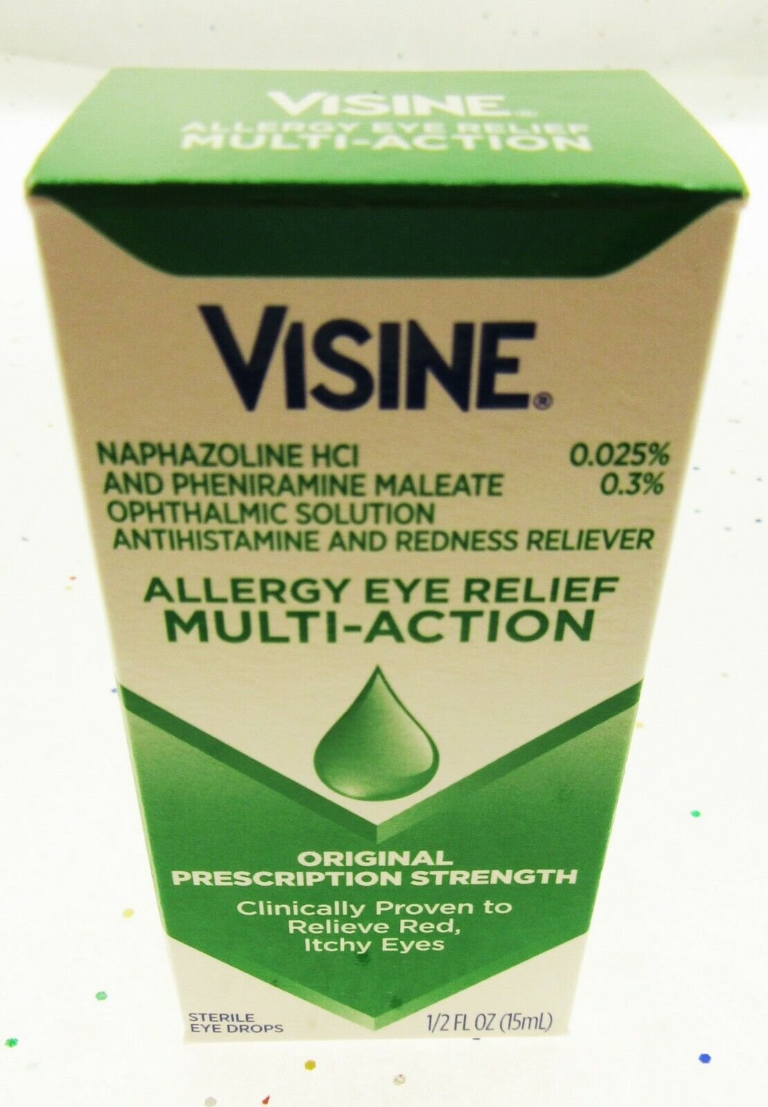 Visine A Allergy Antihistamine Reliever Eye Drops Lubricant, 0.5 fl oz