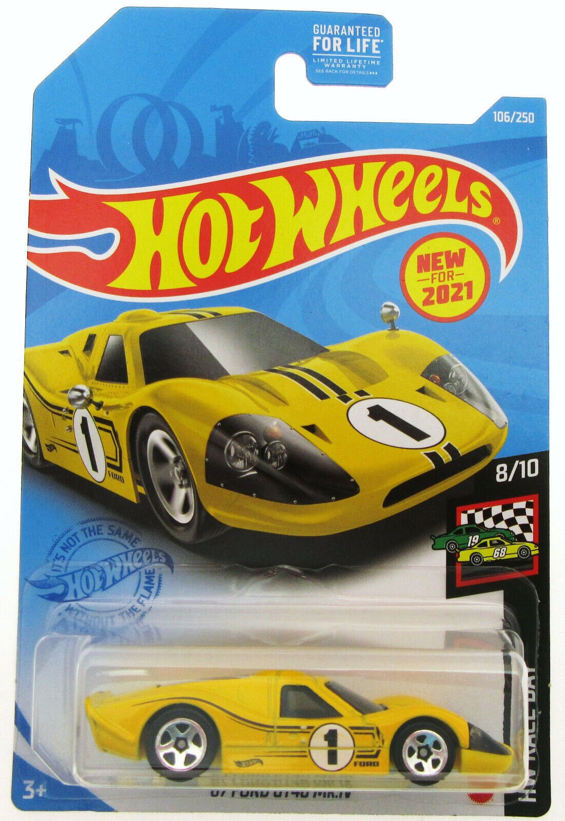Hot Wheels ~ 1967 Ford GT40 Mk. IV ~ Yellow ~ 1:64 Scale
