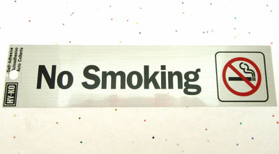 No Smoking ~ Self Adhesive ~ Metal Sign ~ By HY-KO