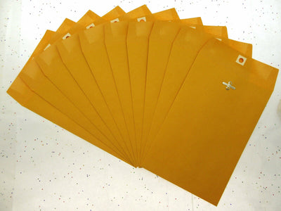 Lot of 10 ~  6 x 9 Manila Envelopes Clasp Heavy Duty Seal Mailer