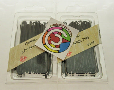 Modesa Hair Styling 2.75" Black Bobby Pins 100 pc Lot