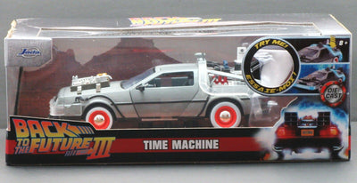 Back to the Future 3 ~ DeLorean Time Machine ~ Metals Die Cast Car ~ 1:24 BB