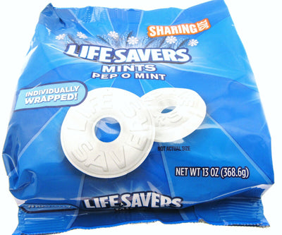Lifesavers ~ Pep O Mint ~ Individually wrapped Hard candy ~ 13oz Bag
