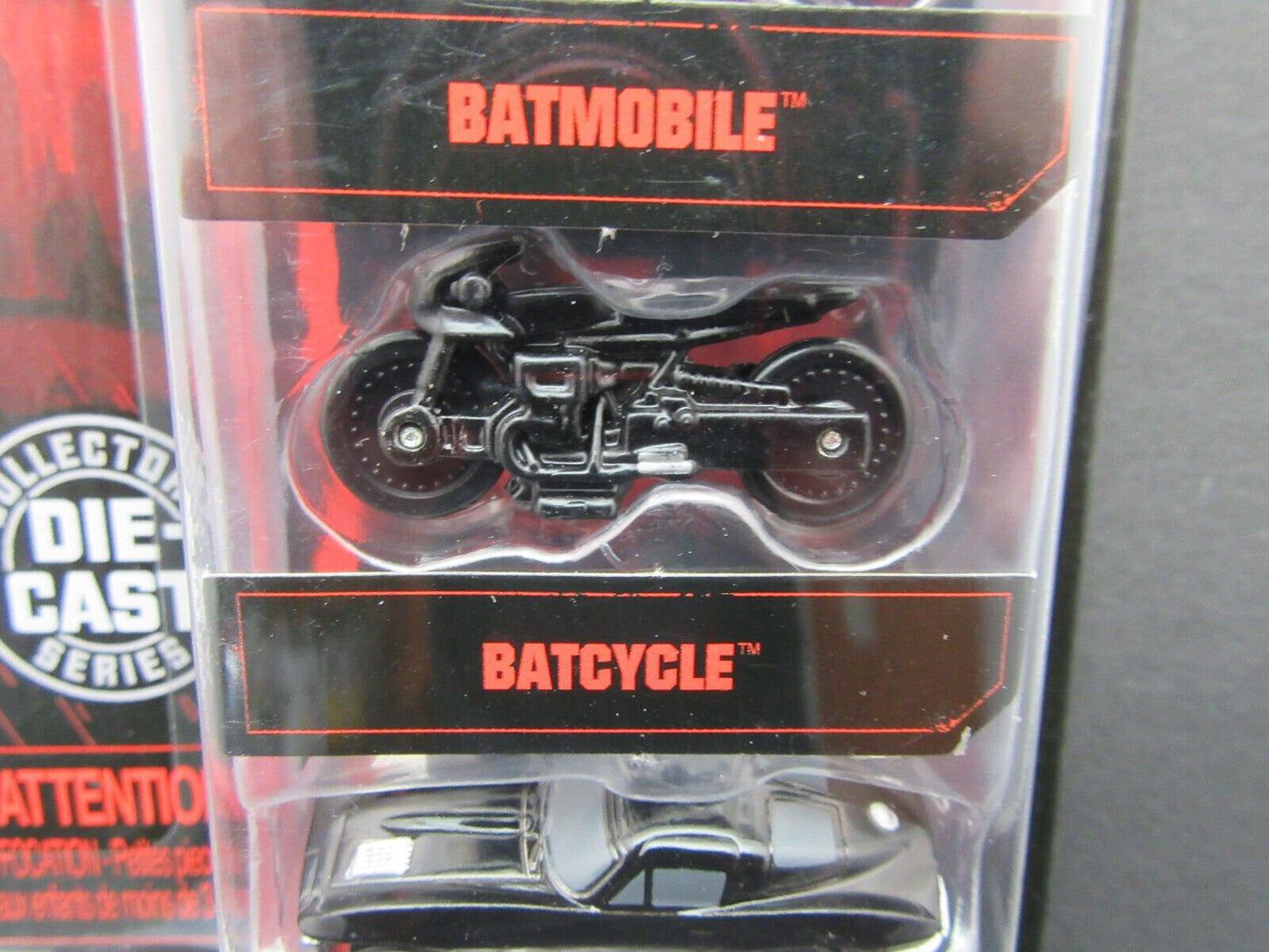 THE BATMAN ~ Nano ~ Hollywood Rides ~ Batmobile, Batcycle & Corvette ~ Die Cast