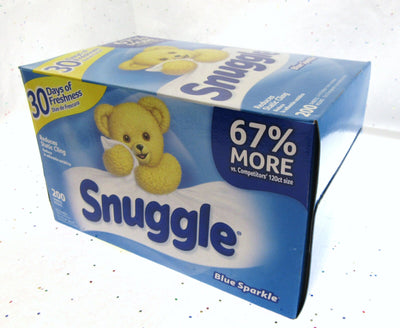 Snuggle Blue Sparkle Fabric Softener Dryer Sheets Fresh Release Snuggles 200ct