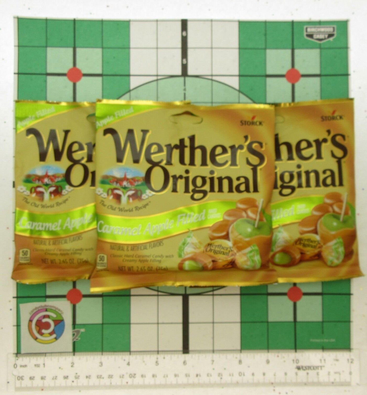 Werther's Original Caramel Apple Filled 2.65oz Bags Werthers Candies ~ Lot of 3