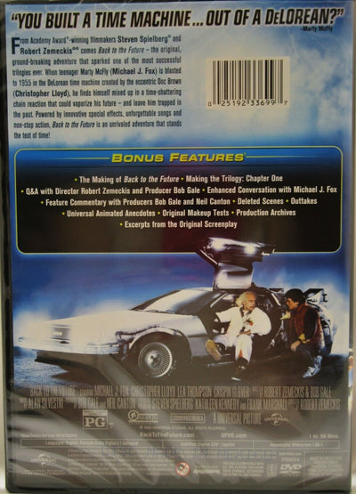 Back to the Future ~ 1985 ~ Michael J. Fox / Christopher Lloyd ~ Movie New DVD
