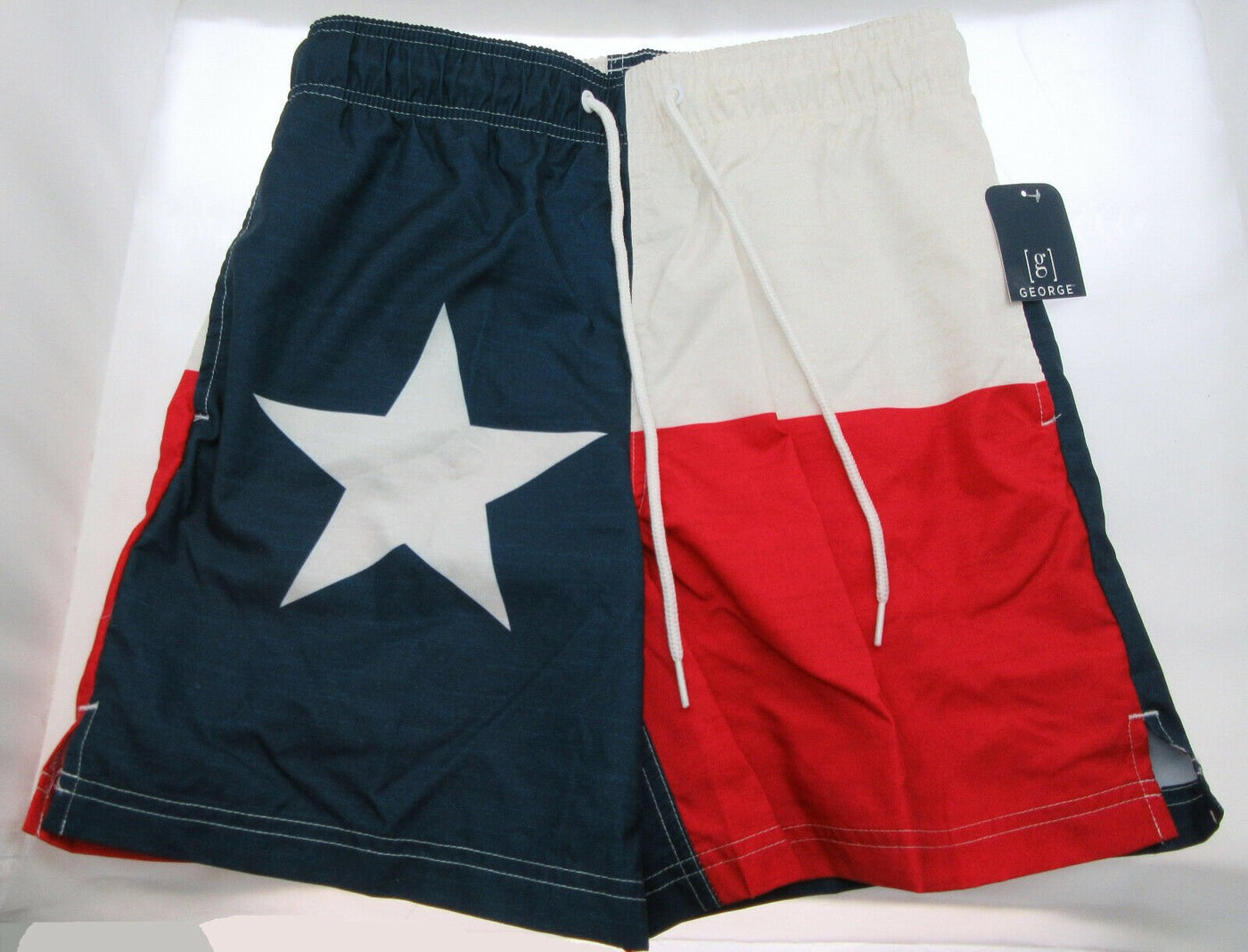Texas State Flag Swim Trunks 28-30 ~ S / CH ~ Patriotic Shorts Lone Star