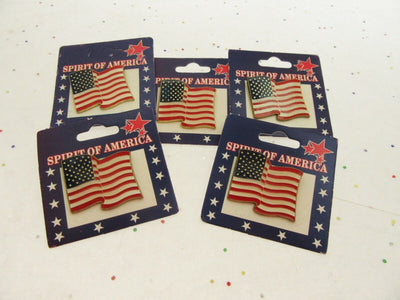 5 Spirit of America Flag Lapel Pins Patriot Holiday Memorial Veterans July 4th