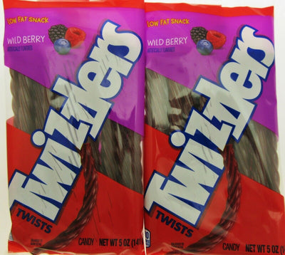 Twizzlers Wild Berry Twists Candy Licorice ~ Lot of 2 Sweets