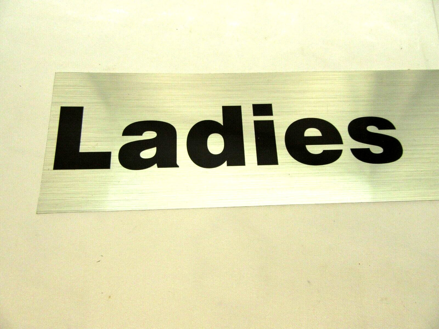 Ladies Room Self Adhesive Metal Sign