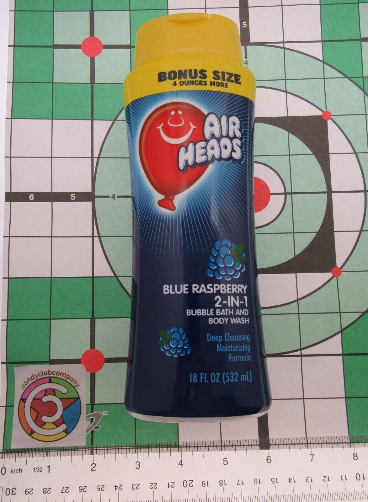 Airheads Blue Raspberry 2-in-1 Bubble Bath & Moisturizing Body Wash Lot of 2