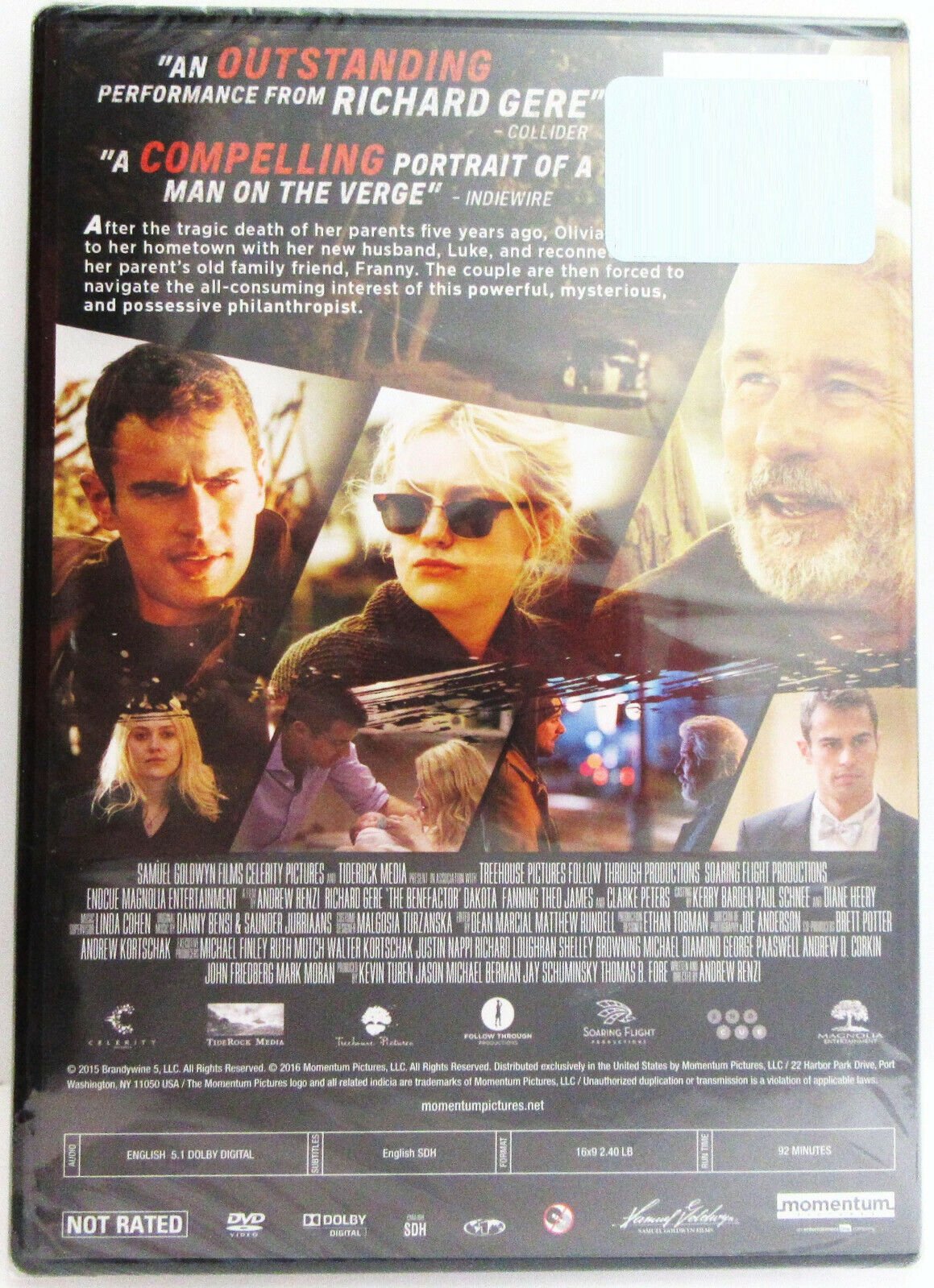 The Benefactor ~ Richard Gere ~ 2015 ~ Drama Movie ~ New DVD