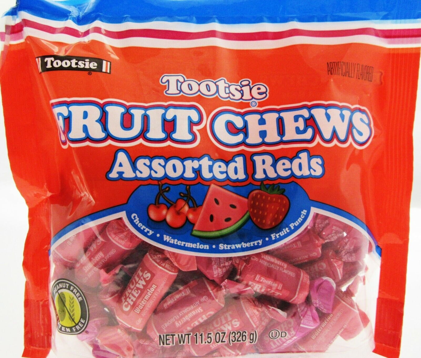 Tootsie Roll Fruit Chews Assorted Reds Rolls Candy Candies ~ 11.5oz bag