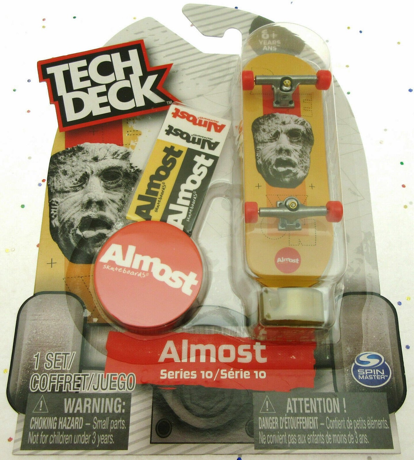 Tech Deck ~ Almost ~ Skateboard / Fingerboard ~ Series 10 ~ Stone Face 1