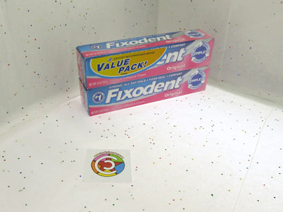 Fixodent Denture Adhesive Cream Original  2 PK false teeth tooth partial