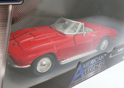 1967 Chevrolet Corvette ~ Red ~ Metal Die Cast Car ~ American Legends ~ 1:24