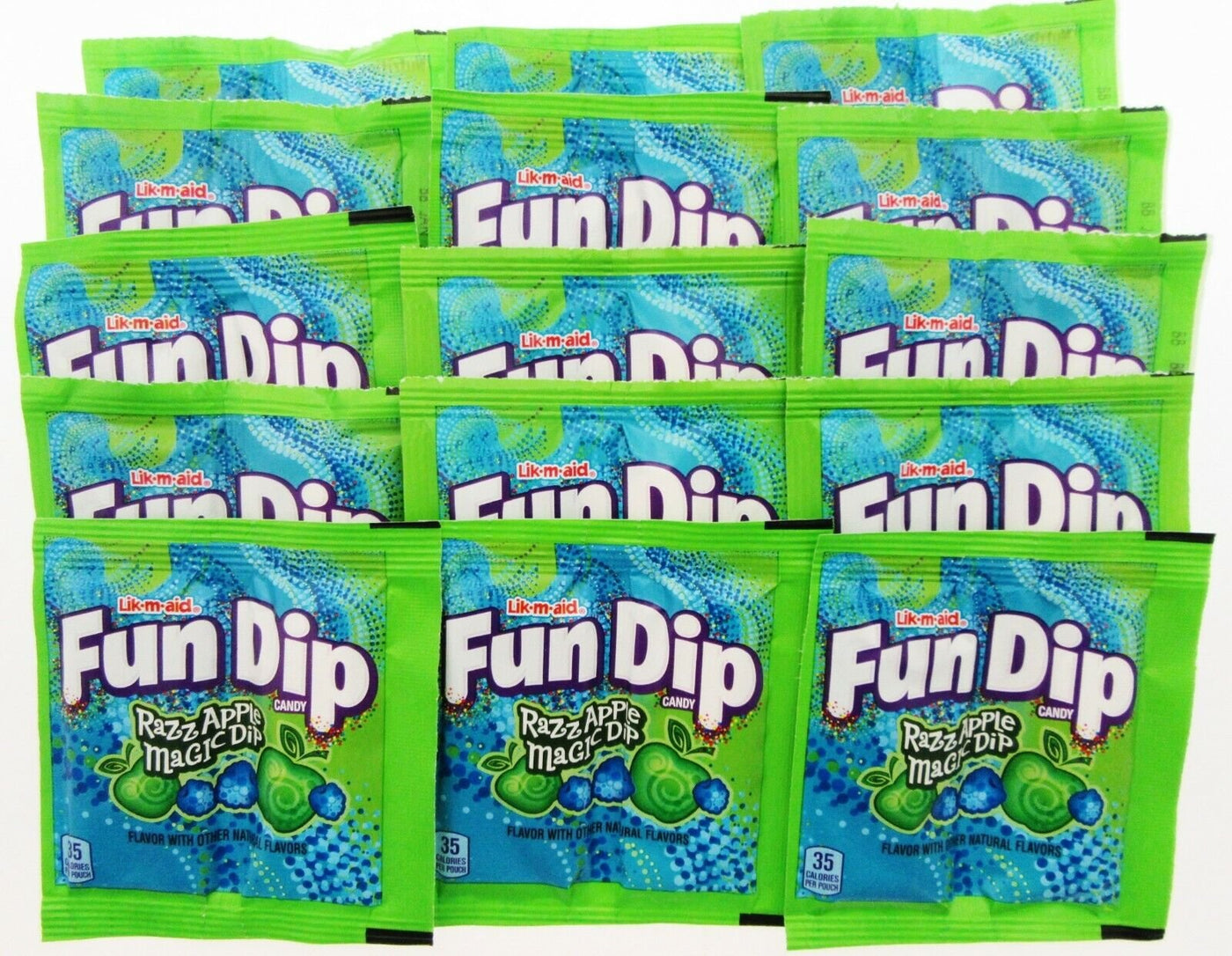 Fun Dip ~ Razz Apple Magic Dip ~ 15 Pouches of Candy