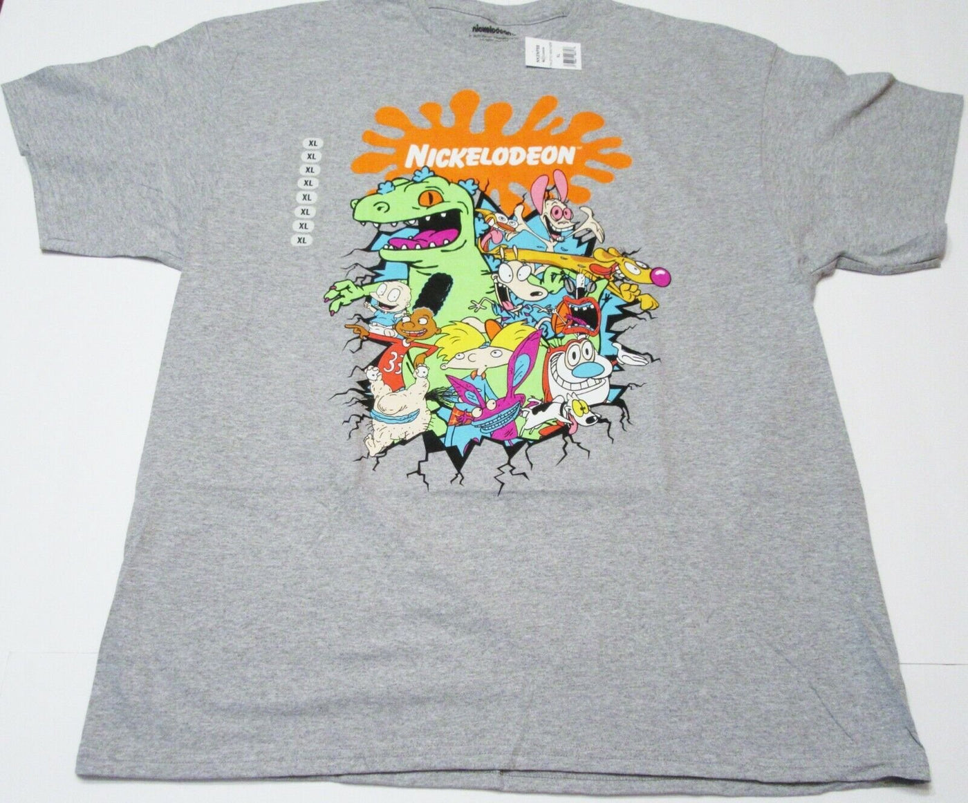 Nickelodeon Extra Large T-Shirt  ~ Size XL ~ Grey Gray T Shirt