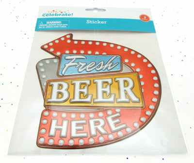 Fresh Beer Here Wall Sticker ~ 6.5 x 6.5 inch ~ Peel and Stick ~ Decor