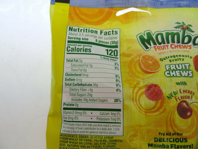 Mamba ~ Fruit Chews ~ American Candy ~ 3.52oz Bag ~ Lot of 2