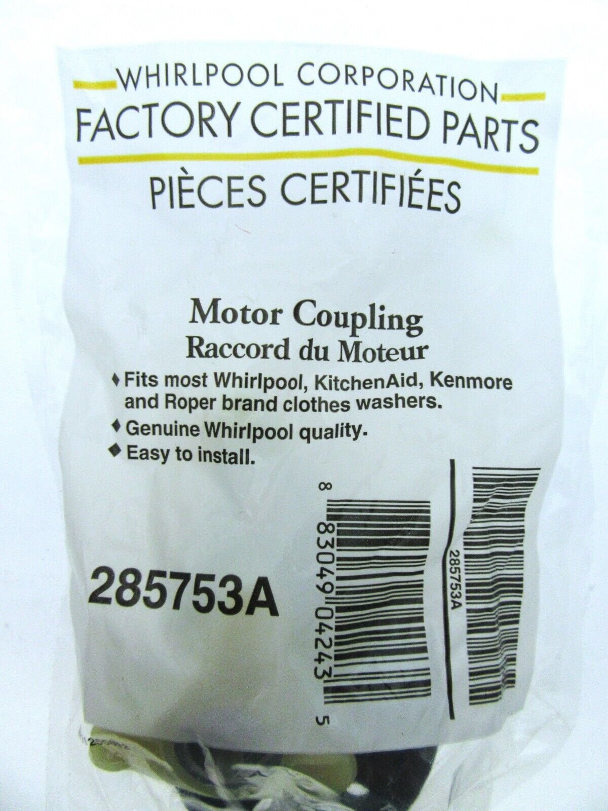 Whirlpool 285753A Direct Drive Washer Motor Coupling Kit