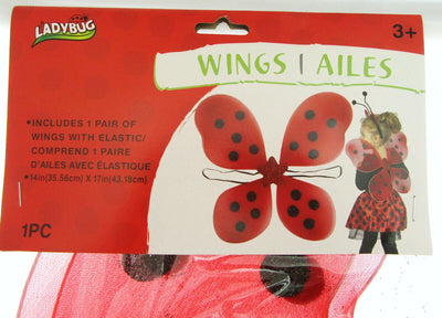 14"x 17" Fairy Wings ~ Lady Bug ~ Dress Up Costume ~ Halloween or Play